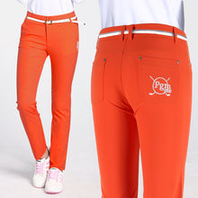 Cargar imagen en el visor de la galería, Golf mujer: Pantalones largos coreanos con cinturón secado rápido, ajustada, fina. XL
