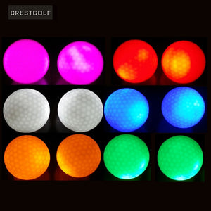 Paquete de 3 pelotas LED hi q USGA, para entrenamiento nocturno, de lujo, para practicar Golf con 6 colores