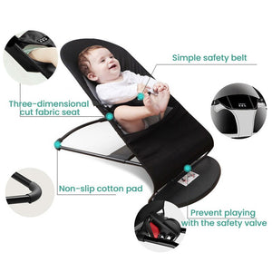 Silla de bebé recién nacido sillón reclinable movible y plegable.Musica