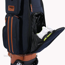 Cargar imagen en el visor de la galería, Increible bolsa golf con 8 compartimentos fijacion palos ruedas, de aviacion con contraseña.