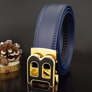 Cinturones diseño alta calidad correa cuero genuino letra B diseño. 35mm