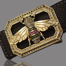 Cargar imagen en el visor de la galería, Cinturon Queen Bee de piel. 105-125cm
