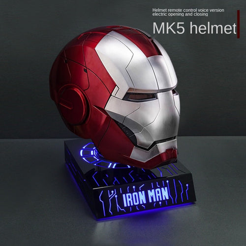 1/1 MK5 acción en vivo Iron Man máscara ABS + PVC. Multiarticulado