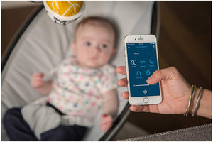 Arrullador de bebes de alta tecnología, habilitado para Bluetooth
