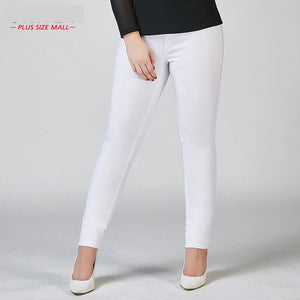 New Plus Size Fat 40-100kg Women Summer Skinny Denim Jeans For Female Black White Skinny Jeans Stretch Pencil Pants C919