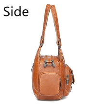 Cargar imagen en el visor de la galería, Bolso Retro de cuero suave para mujer, bolso de mano informal de gran capacidad, bolso de hombro