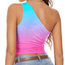 Cargar imagen en el visor de la galería, Top arco iris de un solo hombro. 2XL