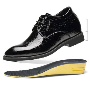 Zapatos elegantes PU Poliuretano con alza interna 5~7 CM. Compruebe cómo.