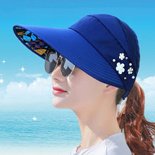 Cargar imagen en el visor de la galería, Sombrero de Golf plegable para mujer,Anti UV, de algodón, con estampado de flores