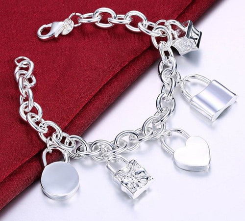 Pulsera plata 925 con abalorios