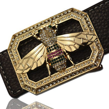 Cargar imagen en el visor de la galería, Cinturon Queen Bee de piel. 105-125cm