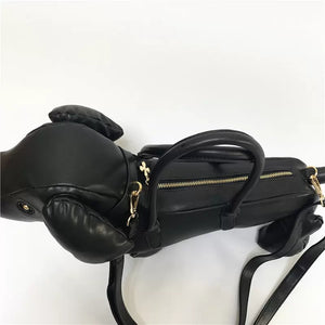 Bolso chic Cuero suave perro dachshund