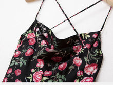 Cargar imagen en el visor de la galería, Vestido de verano con estampado de rosas, traje ajustado con tirantes, cola de pez, 2023
