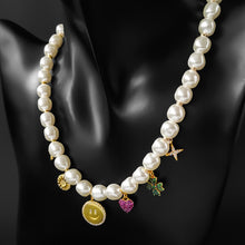 Cargar imagen en el visor de la galería, Collar perlas y abalorios plata ley 925