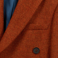 Cargar imagen en el visor de la galería, Man in Red: Abrigo lana naranja liso para hombre, gabardina gruesa 3XL