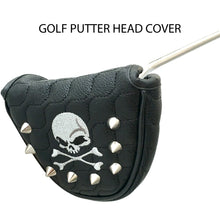 Cargar imagen en el visor de la galería, Funda de Golf PU put, cierre magnético bordado de Calavera modelo skull, 1 Uds.