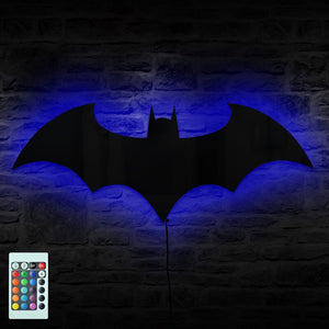 Luz LED USB Power Bat, Batman en espejo con luz colores
