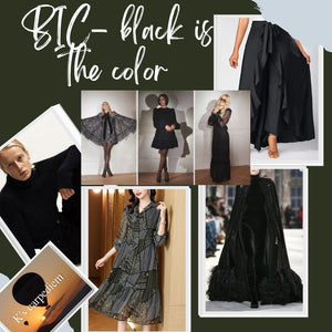 BIC. Black is the color en seda. Gottic Queen. 4XL