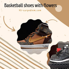 Cargar imagen en el visor de la galería, Nike by LV 1 1s zapatillas de baloncesto con caja. Flores y damero. 36-46