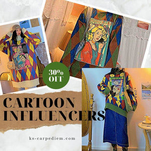 Canvas dress cartton influencers: Jersey holgado de cuello alto y estilo BF