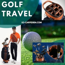 Cargar imagen en el visor de la galería, Increible bolsa golf con 8 compartimentos fijacion palos ruedas, de aviacion con contraseña.
