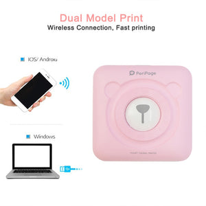 Peripage Mini pocket photo printer A6 bluetooth Mobile Notes Printer 58mm Peripage thermal printer for Android IOS phone