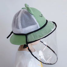 Cargar imagen en el visor de la galería, Kid Anti-droplet Visor Shield Bucket Hat Wide Brim Face Protective Cover Sun Cap environment-friendly perfect gifts for children