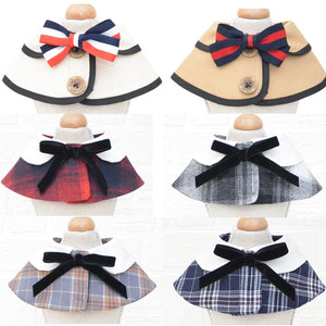 6 Colors Dog Bibs With Bow Tie Fake Collar Bandana Dog For Small Dogs Puppy Cat Gentleman Style Accessory For Christmas New Year