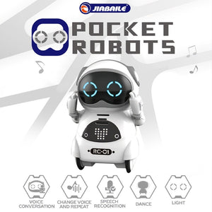 Mini robot de bolsillo, inteligente con IA que habla, canta y cuenta historias en ingles. Reconoce voz.