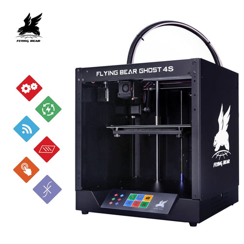 2019 Popular Flyingbear-Ghost4S 3d Printer full metal frame  diy kit with Color Touchscreen gift SD Shipping from Russia