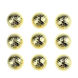 6PCS Pelotas de golf de dos capas doradas. 42,7mm