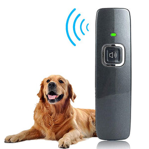 Ultrasonic Dog Repellent Hand-held Anti Barking Device 2 In 1 Dog Behavior Training Tool Of 19.7 Ft Effective Control Range