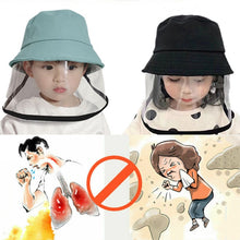 Cargar imagen en el visor de la galería, Sombrero infantil algodon con pantalla antisalpicadura lavable.