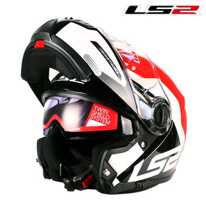 LS2 FF325 Flip Up Motorcycle Helmet Modular Motorbike ls2 Helmet With Double Sun Shield Racing capacete ls2 casco moto Helmet