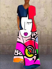 Cargar imagen en el visor de la galería, Canvas Dress. The new chic. Maxivestido en pop art de Virginia Benedicto.