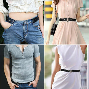 High Quality Woman Belt Casual Buckle Free Stretchable Lazy Belt Elastic Waist Invisible for Jeans Pant Dress Trousers Men Belt