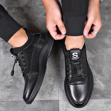 Cargar imagen en el visor de la galería, Misalwa Elevator Shoes for Men Casual Cow Leather Sneakers Black Designer Shoes Zapatos Elevadores Lofer Shoes Man Increased