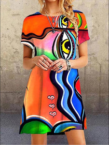 Vestido canvas Tom Fedro multicolor ancho