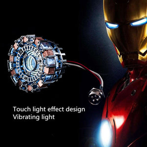 New Metal Super hero MK1 MK2 Model Toys Chest Lamp 1:1  Arc Reactor Action Figure Remote Light Arc AG800