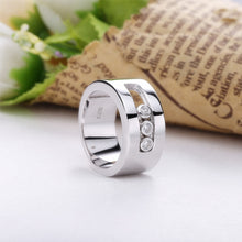 Cargar imagen en el visor de la galería, SHADOWHUNTERS Original 925 Sterling Silver Move Stone Wedding Rings For Men Engagement Sterling Silver Jewelry