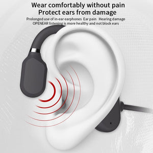 2020 New Bone Conduction Headphones Bluetooth 5.0 Wireless Not In-Ear Headset Sweatproof Waterproof Sport Earphones 18g Earbuds