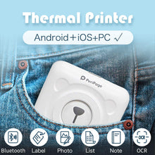 Cargar imagen en el visor de la galería, Peripage Mini pocket photo printer A6 bluetooth Mobile Notes Printer 58mm Peripage thermal printer for Android IOS phone