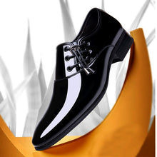 Cargar imagen en el visor de la galería, Height Increasing 6CM Formal Loafer Patent Leather Shoes Men Wedding Zapato Oxford Hombre  Italian Dress 2019 Pointed Toe Shoes