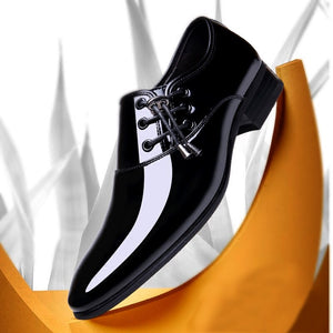 Height Increasing 6CM Formal Loafer Patent Leather Shoes Men Wedding Zapato Oxford Hombre  Italian Dress 2019 Pointed Toe Shoes