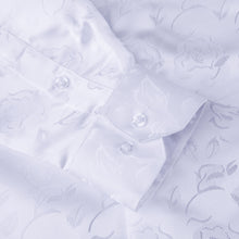 Cargar imagen en el visor de la galería, Barry.Wang White Sliver Floral Silk Shirts Men Autumn Long Sleeve Casual  Flower Shirts For Men Designer Fit Dress Shirts BCY-02