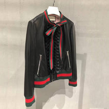 Cargar imagen en el visor de la galería, women&#39;s coat spring original import sheepskin jacket with bow collar ladies 2020 new fashion genuine leather coats