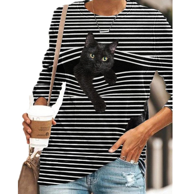 Pullover camiseta de gatos. Cavas dress. 