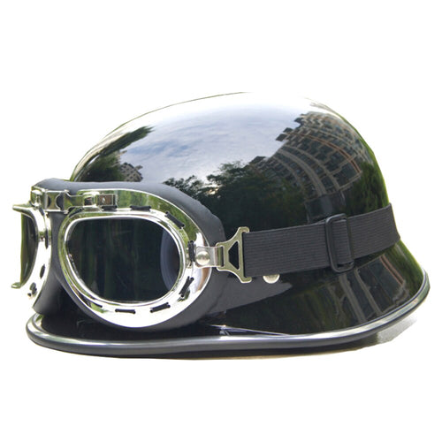 Motorcycle half Helmet German Capacete Moto helmets Motorbike Dirt Bike Mens Helmets motorcycle Glasses free size