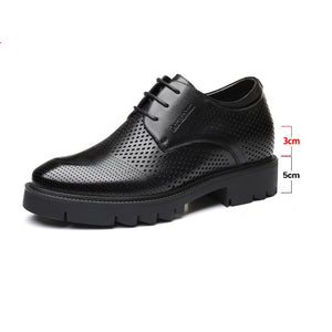 Zapatos formales de cuero genuino  8/10CM alzas internas. Oxford.