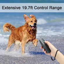 Cargar imagen en el visor de la galería, Ultrasonic Dog Repellent Hand-held Anti Barking Device 2 In 1 Dog Behavior Training Tool Of 19.7 Ft Effective Control Range